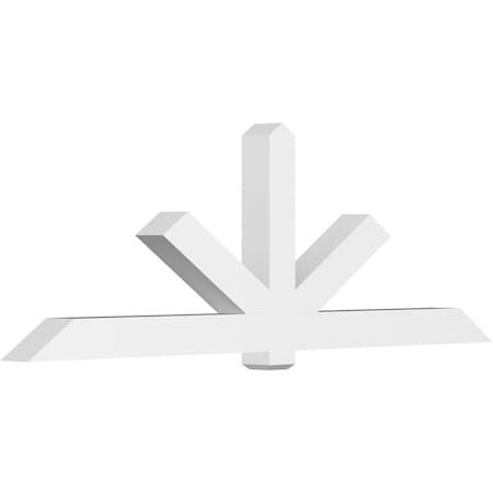 Ekena Millwork Kennewick Architectural Grade PVC Gable Bracket, 108"W x 36"H x 6"D x 6"F, 8/12 Pitch GBP108X36X0606KEN00